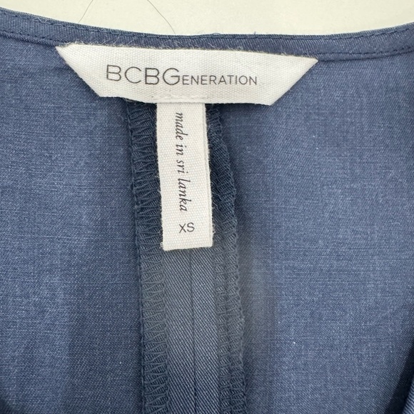BCBG Generation Elegant Navy Sleeveless Duster Size XS - Picture 6 of 9
